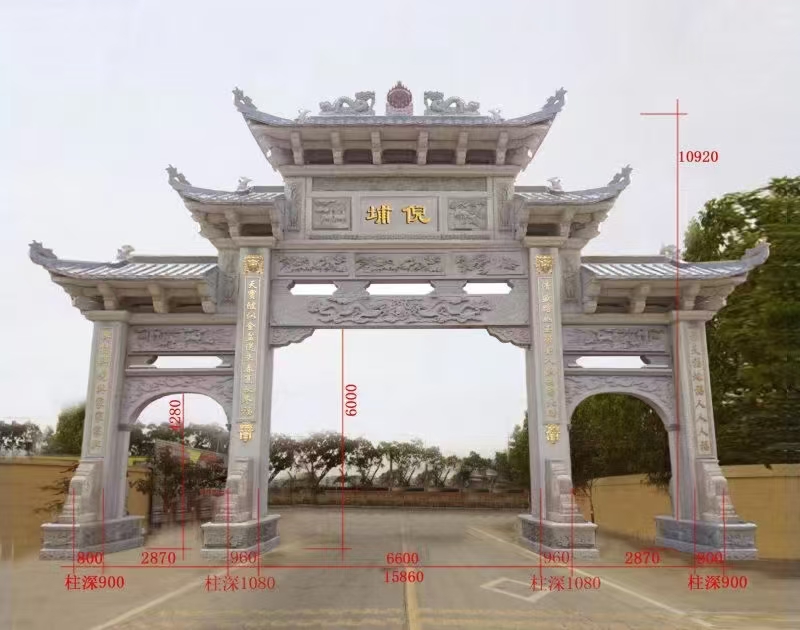 巴彦淖尔市村口石牌坊